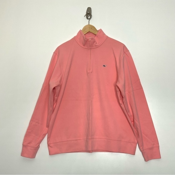Vine yard Vines QuarterZip Sweater. Men’s Size Medium. Peach. - Picture 1 of 4